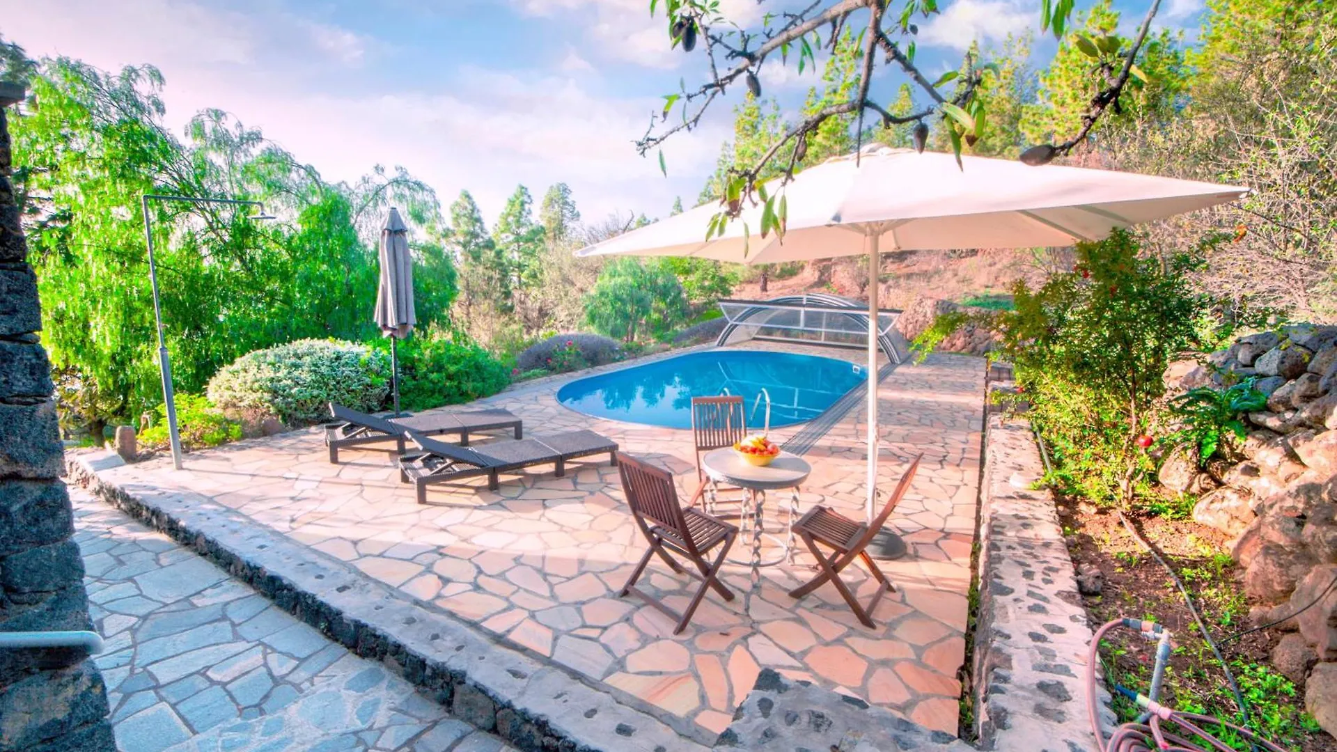 Ferienvilla Finca Tijarafe mit beheiztem Pool